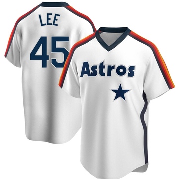 Women's Majestic Houston Astros #45 Carlos Lee Authentic White/Pink Splash  Fashion MLB Jersey