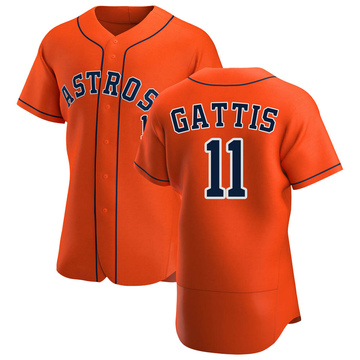 Youth Evan Gattis Houston Astros Replica White Home Cooperstown Collection  Team Jersey