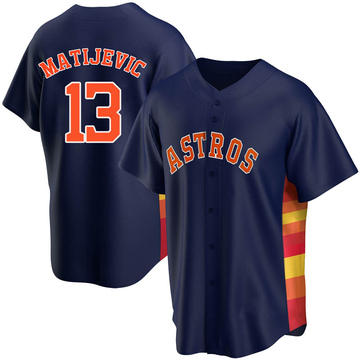 J.J. Matijevic Houston Astros Youth Navy Backer Long Sleeve T-Shirt 