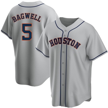 Nike Men's Houston Astros Jeff Bagwell #5 Navy Cooperstown V-Neck Pullover  Jersey