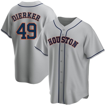 Men's Larry Dierker Houston Astros Authentic White Home Jersey