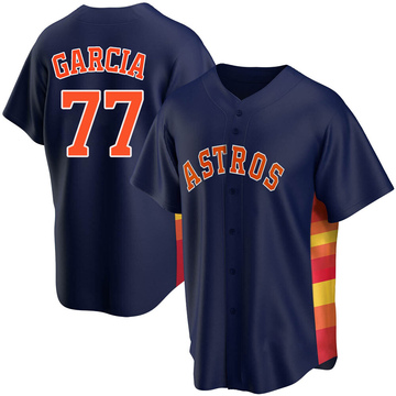 Luis Garcia #77 Houston Astros 2023 Season White AOP Baseball Shirt Fanmade