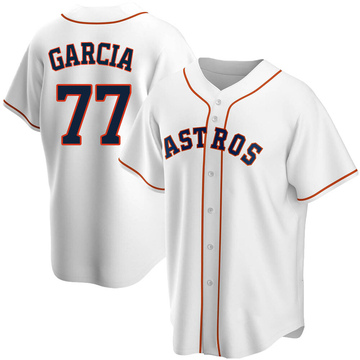 Luis Garcia #77 Houston Astros 2023 Season White AOP Baseball Shirt Fanmade