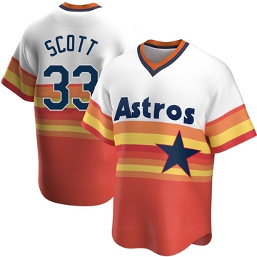 1987 Houston Astros Mike Scott #33 Authentic Team Spec Cream Jersey 44  DP35439