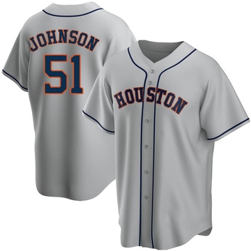 Randy Johnson Houston Astros Men's Navy Branded Base Runner Tri-Blend  T-Shirt 