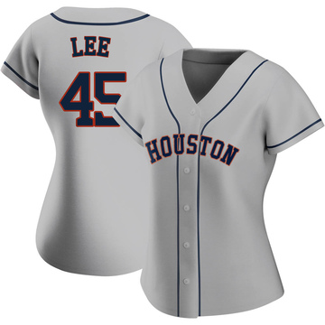 Women's Majestic Houston Astros #45 Carlos Lee Authentic White/Pink Splash  Fashion MLB Jersey