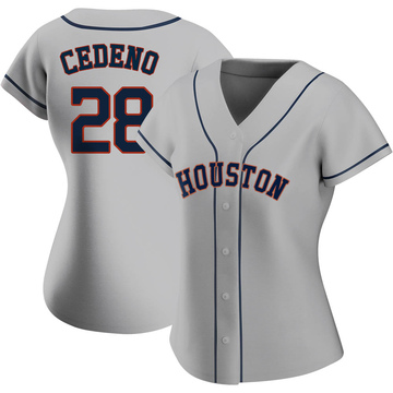 Men's Cesar Cedeno Houston Astros Replica White Home Jersey