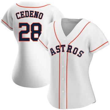 Men's Cesar Cedeno Houston Astros Replica White Home Cooperstown