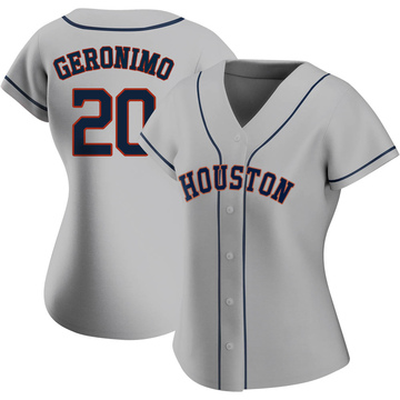 Cesar Geronimo Houston Astros Women's Backer Slim Fit T-Shirt - Ash