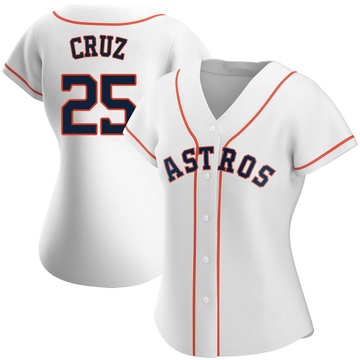 Men's Jose Cruz Jr. Houston Astros Replica White Home Cooperstown  Collection Team Jersey