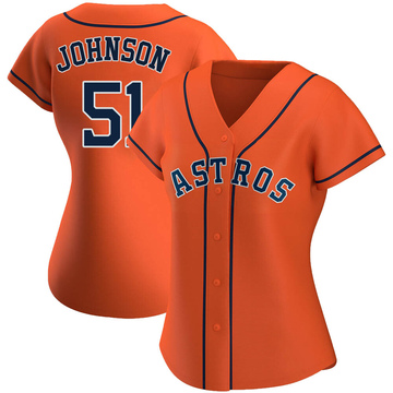 Randy Johnson Houston Astros Men's Navy Branded Base Runner Tri-Blend  T-Shirt 