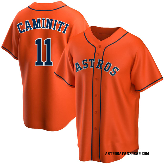 Men's Ken Caminiti Houston Astros Replica White Home Jersey