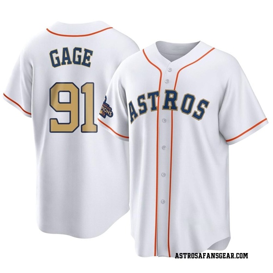 Youth Custom Houston Astros Replica Gold White 2023 Collection Jersey